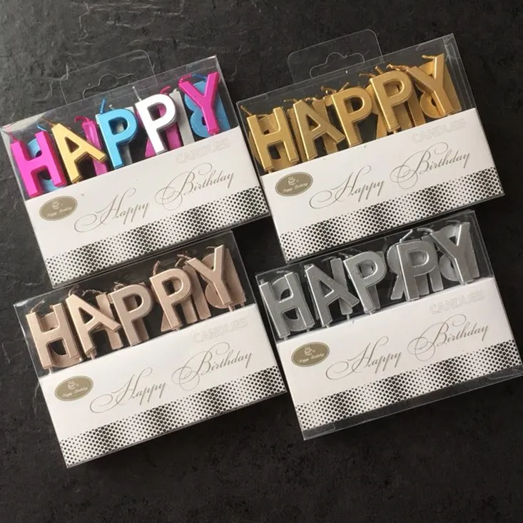 Heißer Verkauf Brief Glücklich Geburtstag Party Kerzen Pack