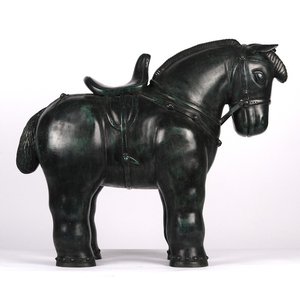 Sculpture en bronze moderne de petite taille, copie d'art, Fernando <span class=keywords><strong>Botero</strong></span>, sculpture de main et de cheval - Product Image 6