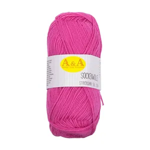 Fil de laine polyacryllique, fil à tricoter main pour chaussettes