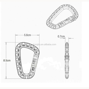 KongBo – <span class=keywords><strong>mousqueton</strong></span> à boucle en forme de D pour le Camping, l'escalade et l'alpinisme - Product Image 6