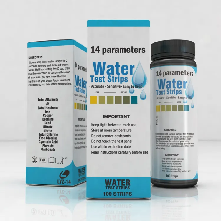 Pool Spa Aquarium Water Test Strips 14 Paramters Reagent Testing Kits