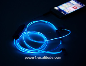 Lo nuevo que brilla intensamente luminiscente auriculares ligeros para iphone6, enfriar auriculares auriculares - Product Image 5