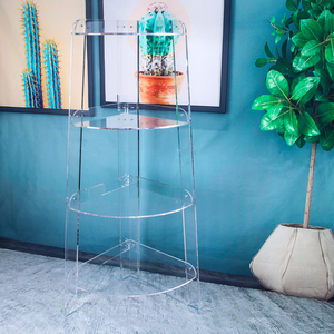 Acrylic Furniture Lucite Bookcase clear <strong>Corner</strong> <strong>Bookshelf</strong> Diy - Product Image 5