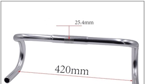 Precio barato al por mayor más nuevo diseño bicicleta megáfono <span class=keywords><strong>manillar</strong></span> <span class=keywords><strong>fixie</strong></span> de manija de la bicicleta bar <span class=keywords><strong>manillar</strong></span> de la bici de 25,4mm - Product Image 5