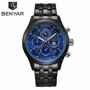 BENYAR BY 5122M Fashion Brand Watch Waterproof Quartz Chronograph Watch Men Sports Watches Man Clock