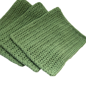 Nappe <span class=keywords><strong>de</strong></span> cuisine en coton faite à la main, écologique, au crochet, avec taille personnalisable, et lingettes <span class=keywords><strong>de</strong></span> nettoyage pour la vaisselle et la cuisine - Product Image 4