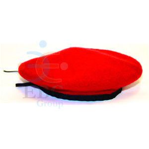 Chapeaux béret MP rouge en pure laine de qualité authentique Nouveau chapeau de mode pour la sécurité Béret en feutre de laine Hommes Femmes Uniforme Casquette d'entraînement - Product Image 2