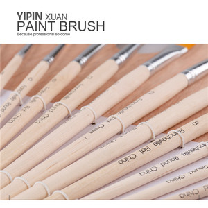 Di alta Qualità 12 pz Manico In Legno Alluminio Ghiera <span class=keywords><strong>Pittura</strong></span> Brush <span class=keywords><strong>Set</strong></span> con Piastra - Product Image 2