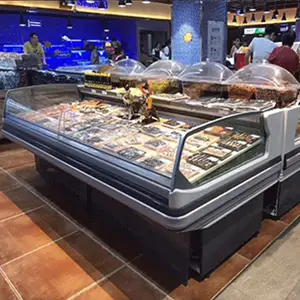 commercial Refrigeration equipment Open Fronted Meat display chiller beer freezer battery refrigerator meat showcase