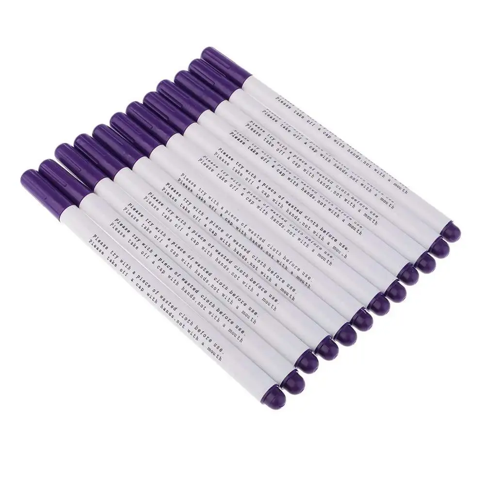 Auto Vanishing Violet Fabric Marker 1.0ミリメートルFiber Tip Air Erasable PenためSewing