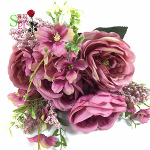 Szyspr — mini bouquet de roses artificielles en soie, fausses fleurs, pour décorer la maison, pour une fête, vente en gros, bon marché - Product Image 4