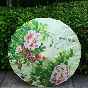 Regendicht Handgemaakte Patio + Paraplu + Chinese Geolied Papier Parasol - Product Image 3