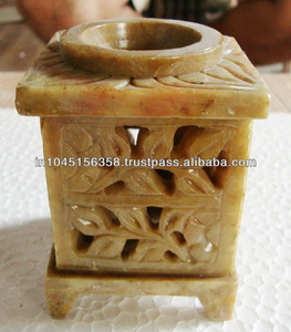 Natural Soapstone Aroma <b>Oil</b> <b>Burner</b> Lamp Home Decorative - Product Image 1