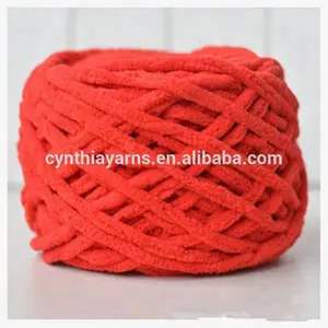 Polyester Flat Chenille Yarn Chenille Yarn For Hand Knitting