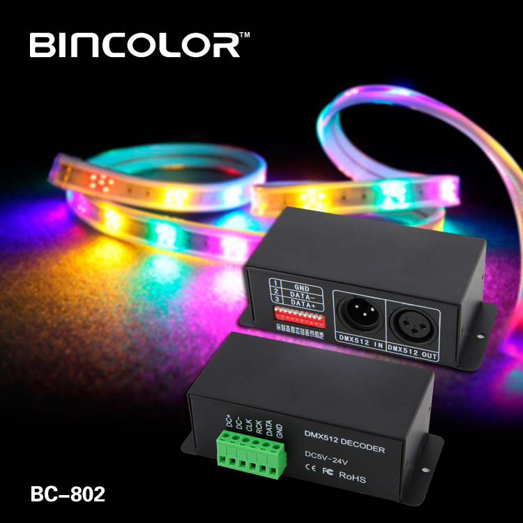 Dmx512 Controller DC24V Pixel DMX512 Led Controller Lpd6803 Dmx Controller