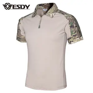 ESDY-Camiseta sin mangas de camuflaje para exteriores, camiseta táctica de verano para caza y Camping
