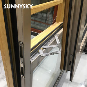 Fenêtre d'auvent en verre d'aluminium à suspension supérieure de couleur <span class=keywords><strong>blanche</strong></span> standard CE pour le remplacement du verre de la fenêtre à battants du sous-sol - Product Image 2