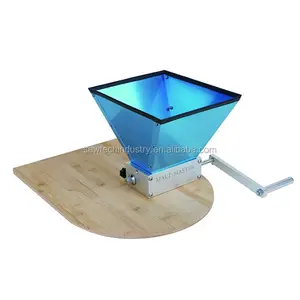 Homebrew Edelstahl 2 Walzen malz mühle Manuell einstellbare Gerstenbrecher-Getreide mühle mit Holz sockel - Product Image 1