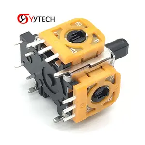 SYYTECH צהוב צבע אלחוטי בקר 3Pin 3D נדנדה אנלוגי 3D ג 'ויסטיק עבור PS4 פלייסטיישן 4