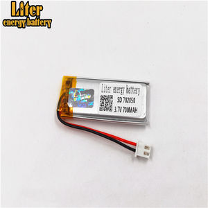 Plug 2,0-2 P 702050 700 mAh <strong>3</strong>,7 V rechargeable LiPo battery solar Li ion polymer lithium-batterie with PCM - Product Image 1