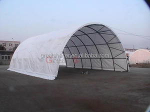Grand auvent commercial de tente industrielle avec abri de conteneur de construction en tissu bon marché Cadre en <span class=keywords><strong>bois</strong></span> et métal traité sous pression - Product Image 2