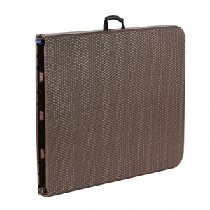 Portable Plastic <strong>Folding</strong> <strong>Card</strong> <strong>Table</strong> with Steel Frame Durable Round Plastic Party <strong>Table</strong> - Product Image 4