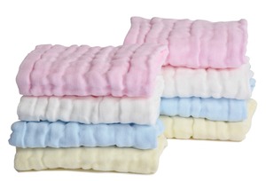 Sinland <span class=keywords><strong>muselina</strong></span> de algodón bebé toallitas de bebé <span class=keywords><strong>Toalla</strong></span> de cara absorbente adicional 4 colores - Product Image 2