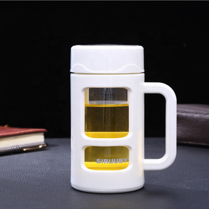 16OZ 450ml Unbreakable Borosilicate Glass Insulated <strong>Water</strong> <strong>Bottle</strong> Tea Strainer <strong>Filter</strong> With Protective Sleeve Case Handle - Product Image 5