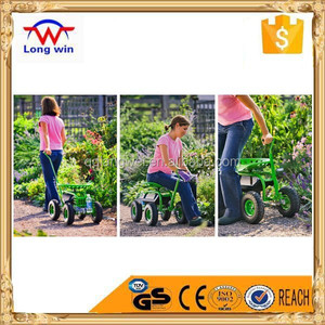 Nouveau Chariot De Jardin Siège de Travail Roulant Avec Plateau À Outils De Jardinage Robuste Plantation - Product Image 3