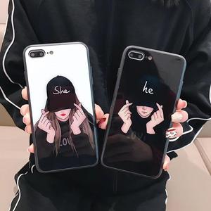 Các cặp vợ chồng trong tình yêu thiết kế cho <span class=keywords><strong>iPhone</strong></span> XR 11 12 13 14 15 16 sang trọng long lanh Tempered Glass điện thoại di động Trường hợp bìa - Product Image 6