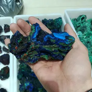 Naturale della pietra preziosa azzurrite chrysocolla pietra