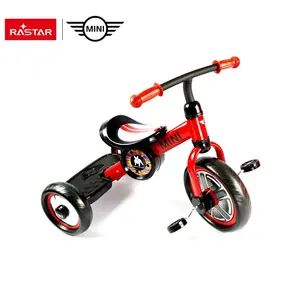 Rastar mini bicicleta licenciada, mini venda quente de alta qualidade de aço seguro bebê 3 roda de bicicleta