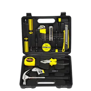 hot sell 18pc household tool kit set blow boxes with hammer,pliers,tape measure tool set hand tool kit