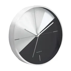 Silver Black 10inch <strong>Clock</strong> <strong>Roman</strong> <strong>Numerals</strong> Metal <strong>Wall</strong> <strong>Clock</strong> - Product Image 1