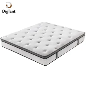 LIN-107 Diglant Thick Roll Up Hotel Bamboo Queen Gel Memory Foam Bed Spring Latex king size Mattress