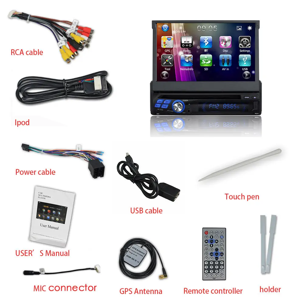 KD-8600 фабрика OEM система wince автомобильный DVD-плеер видеоэкран универсальная модель Авто GPS Радио ТВ с BT Телефонная книга камера