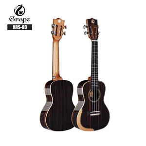 OEM Nhà Máy Cao Cấp Hawaii Handmade Mun Ukulele Với Tay Vịn ARS-03