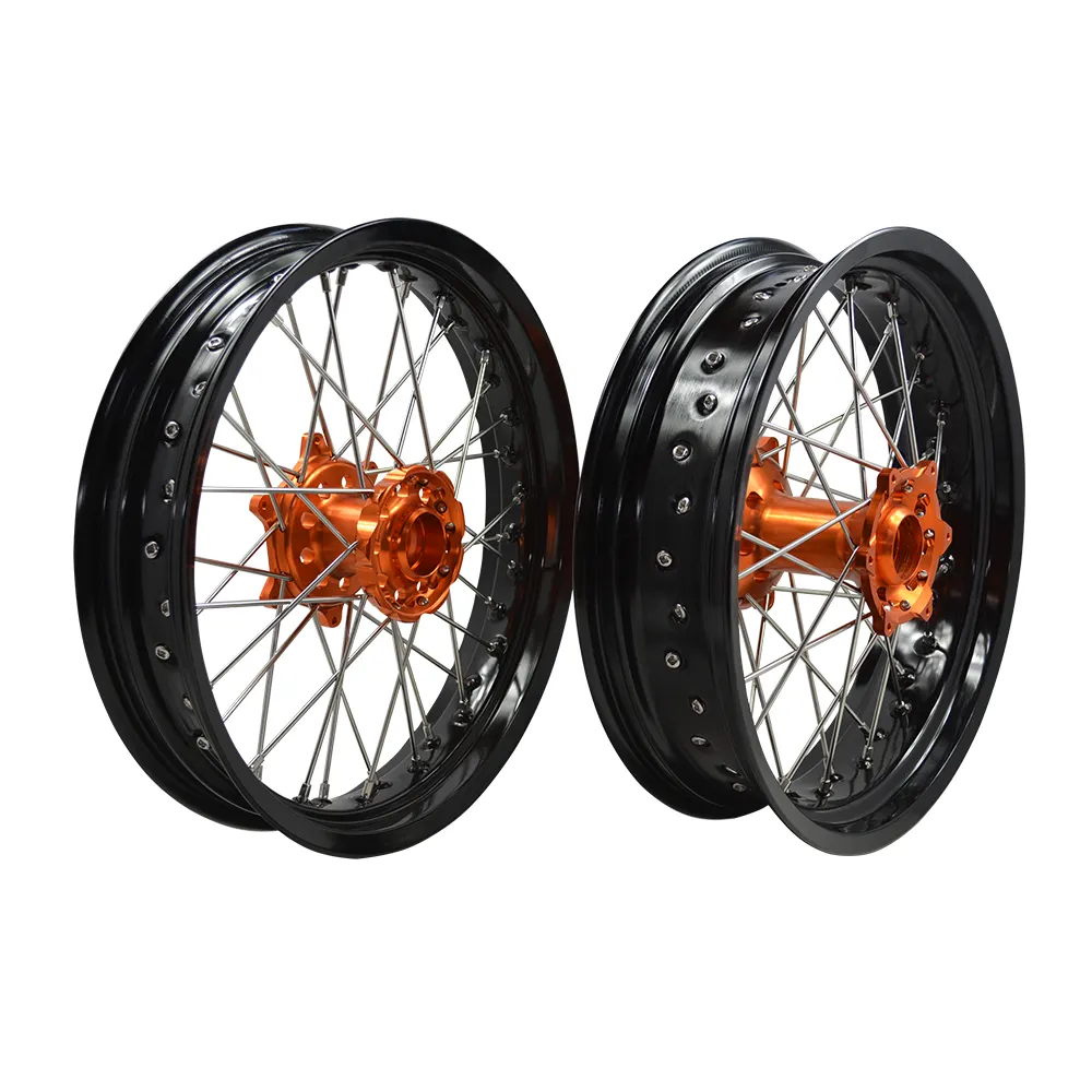 17 Inch Motorfiets Motard Spoke Velg 36 Gaten Supermoto Wielen