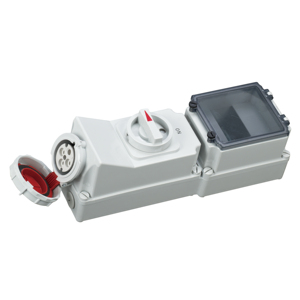 Interrupteur-prise interverrouillable industriel IEC60309 32A 4P IP67 400V Rouge 6h ON-OFF RCB <span class=keywords><strong>Duo</strong></span>/Din Standard avec guide d'<span class=keywords><strong>installation</strong></span> sur rail CE - Product Image 2