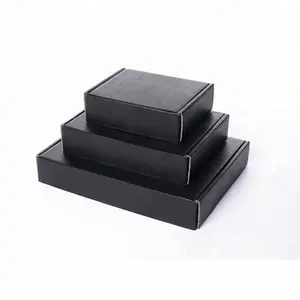 制造商服装瓦楞纸板黑色包装折叠盒