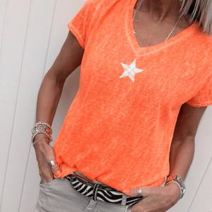 <span class=keywords><strong>Wish</strong></span>-Camisetas estampadas de talla grande para <span class=keywords><strong>mujer</strong></span>, blusa de verano, nuevos diseños, 2023 - Product Image 6