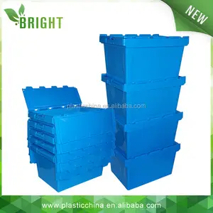 60l outdoor cuadrado azul logística caja plástico plegadora
