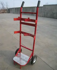 double fire extinguisher hand trolley