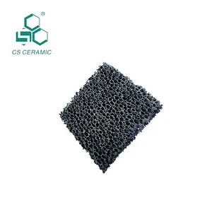 China peças de substrato SiC filtro de espuma de cerâmica filtro de espuma reticulada