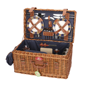Cesto da Picnic in <span class=keywords><strong>Vimini</strong></span> Fatto <span class=keywords><strong>a</strong></span> <span class=keywords><strong>Mano</strong></span> per 4 Persone, Vendita all'Ingrosso - Product Image 4