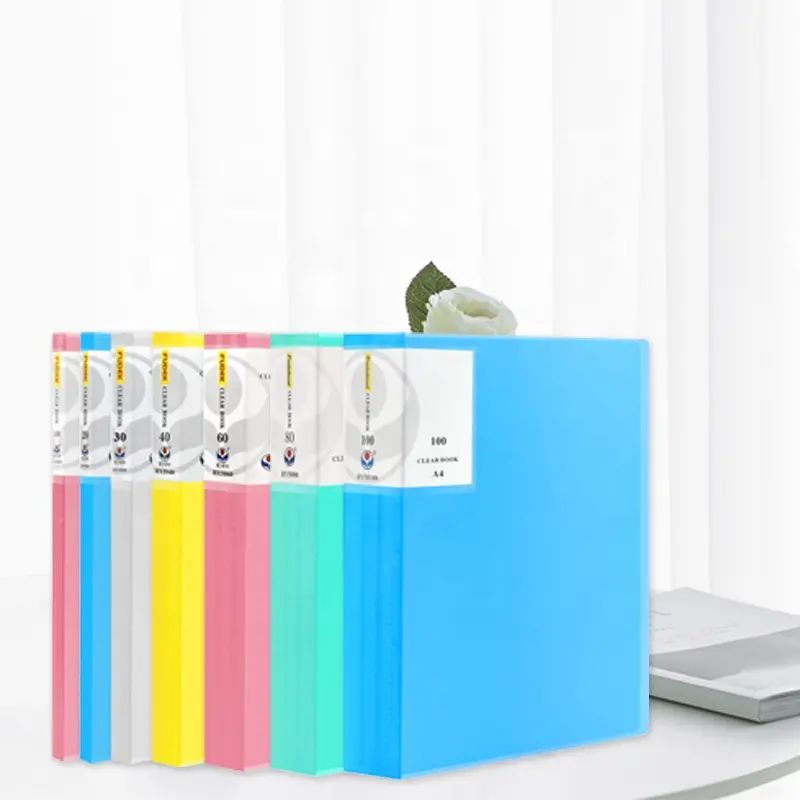 Size PP quality clip blue stationery sellers case hard plastic a4 clear bags pvc document folder with zipper