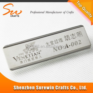Alibaba en <span class=keywords><strong>la</strong></span> línea de venta al por mayor precio impreso logo metal namebadge para globle mercado - Product Image 3