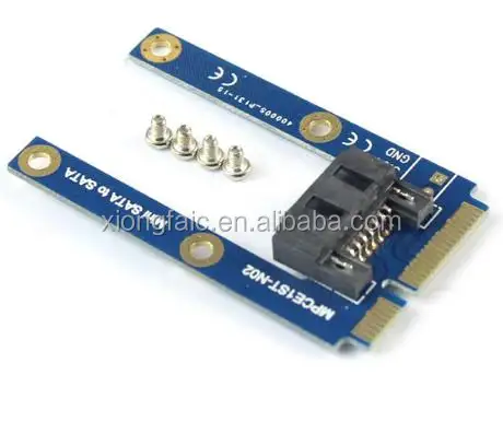 Mini PCI-E mSATA SSD כדי שטוח SATA 7pin דיסק קשיח כונן PCBA הארכת מתאם