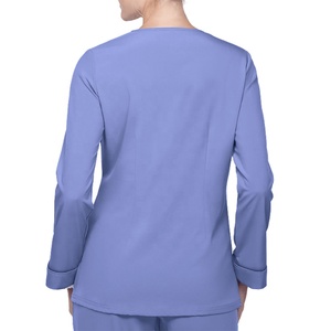 <span class=keywords><strong>Divisa</strong></span> Ospedaliera a Maniche Lunghe Economica all'Ingrosso, Set Uniforme per Infermieri, Abbigliamento Medico in Spandex/Poliestere - Product Image 2