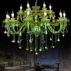 European Hotel Camera Da Letto Luci Ristorante <span class=keywords><strong>Verde</strong></span> <span class=keywords><strong>Lampadario</strong></span> di Cristallo - Product Image 2